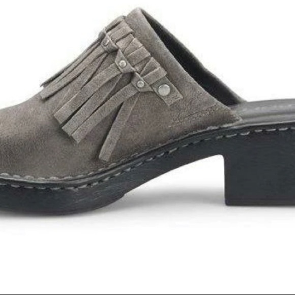 Born Harmony Fringed Leather Clog - Size 10 - Picture 6 of 7